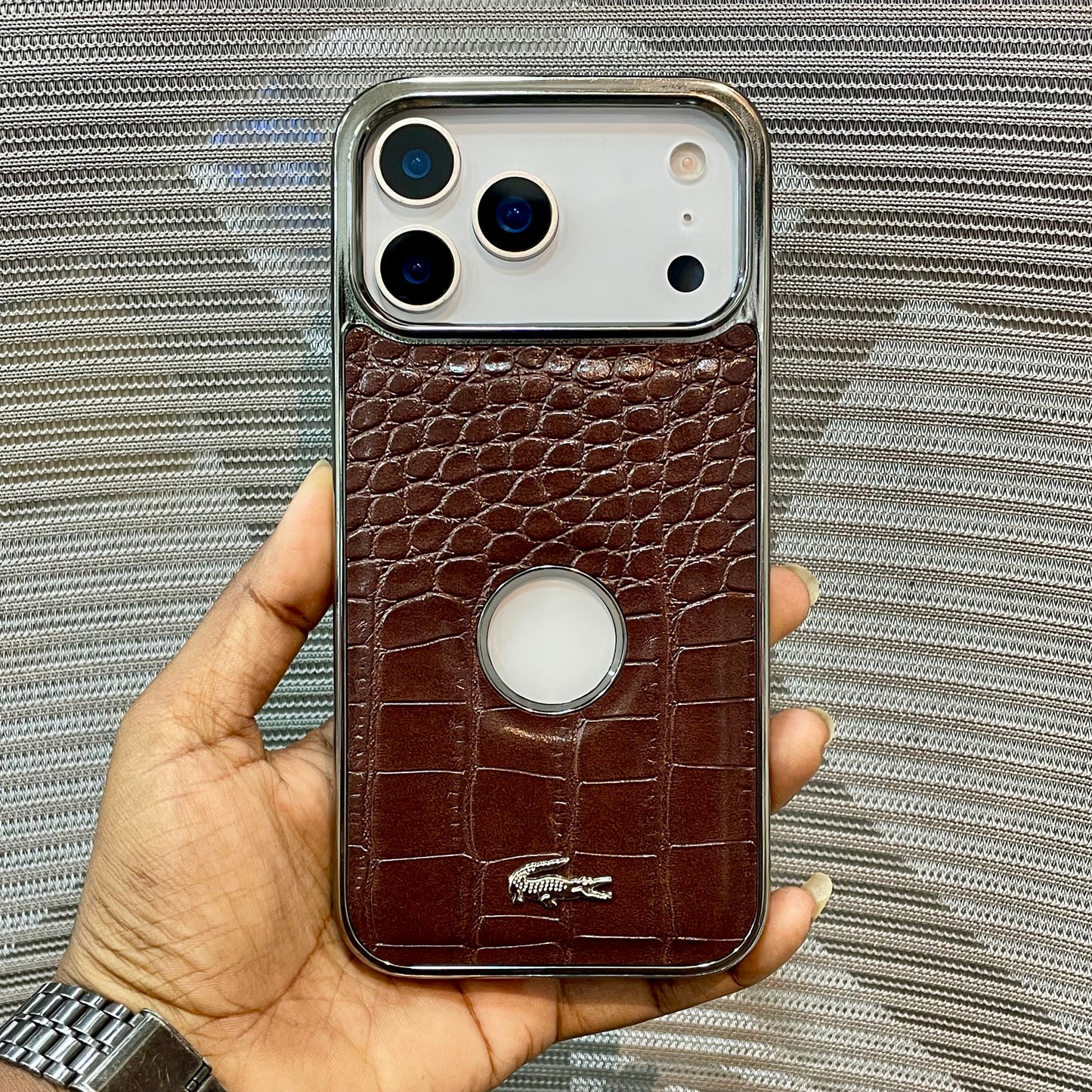 Leather Logo iPhone 17 Pro Max Case