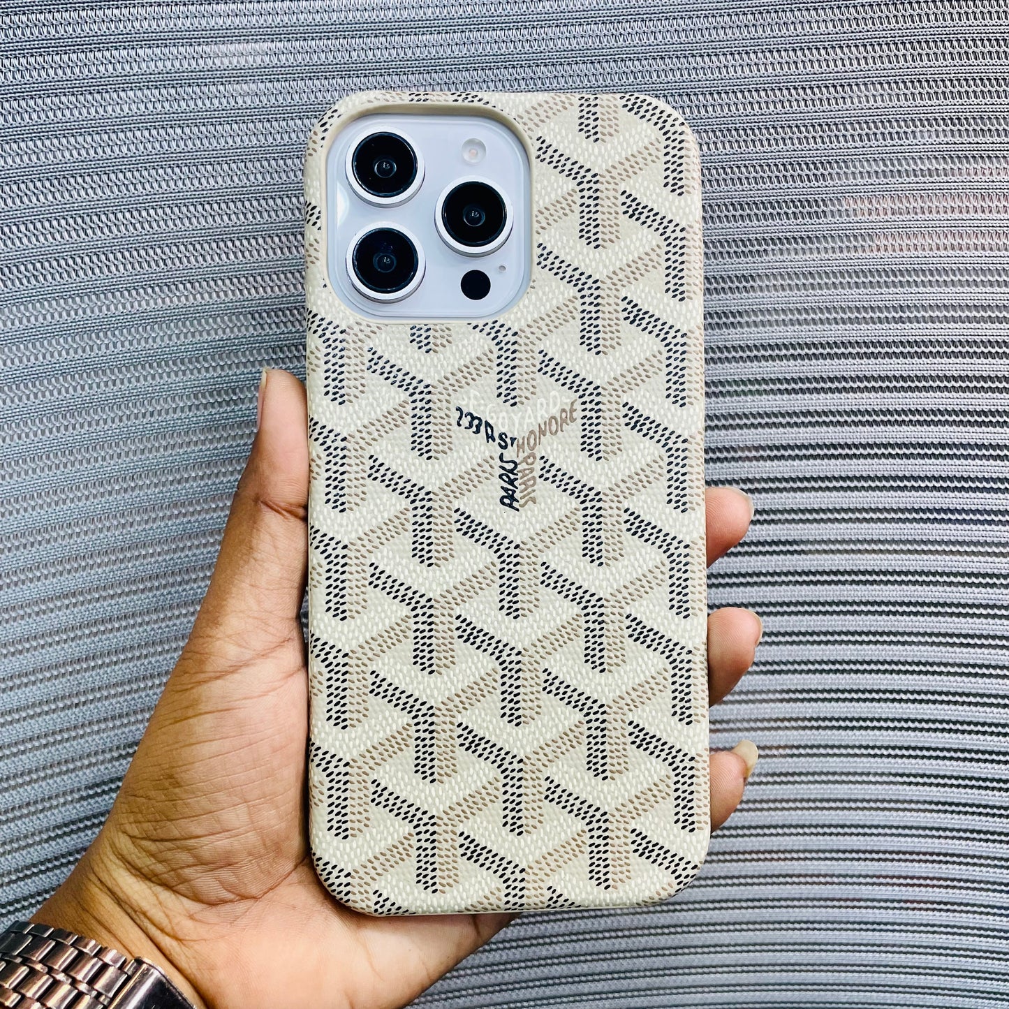 Luxe Printed Inner Fur iPhone 16 Pro Case
