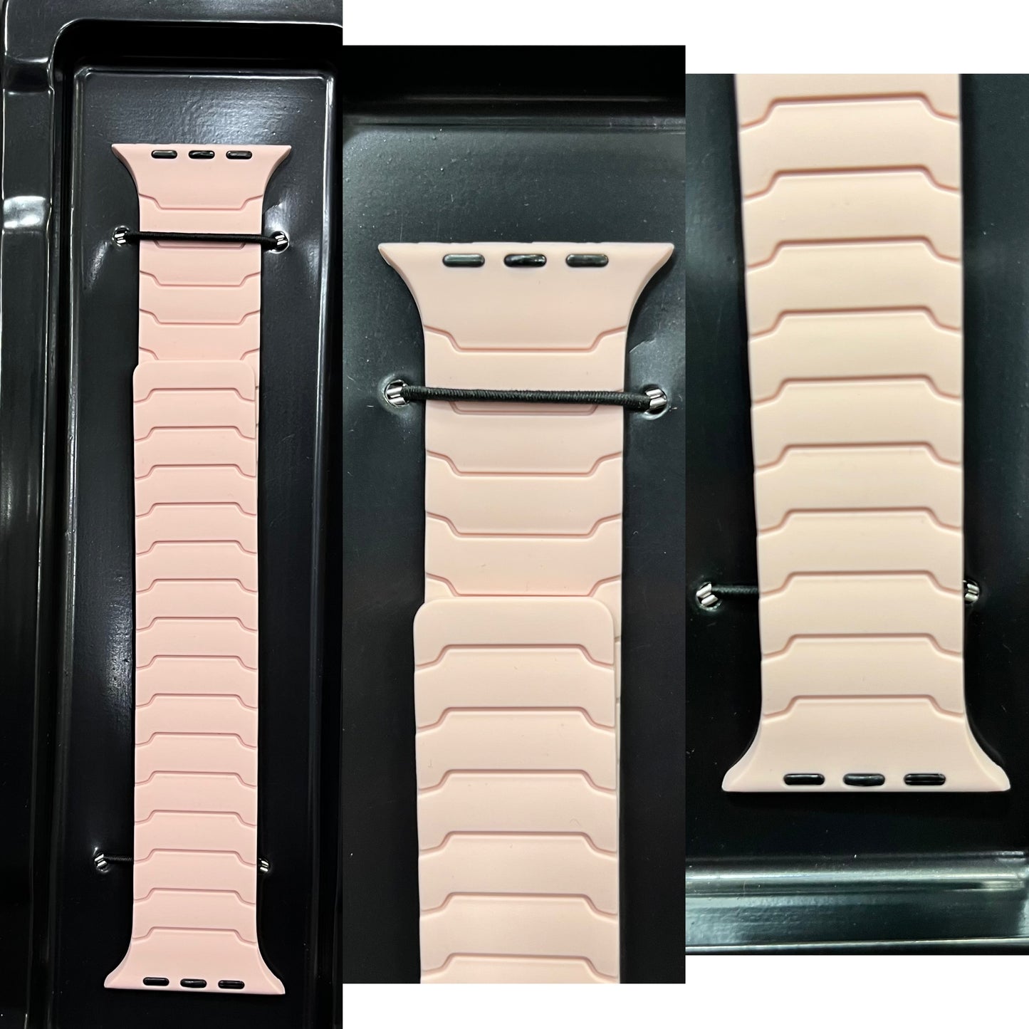 Ribbed Silicone Magnetic Watch Strap
