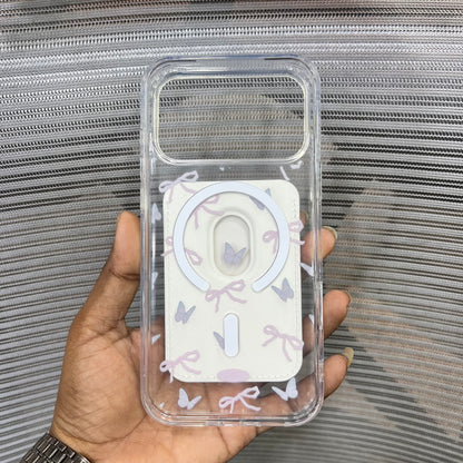 Bow Print MagSafe Wallet iPhone 17 Pro Max Case