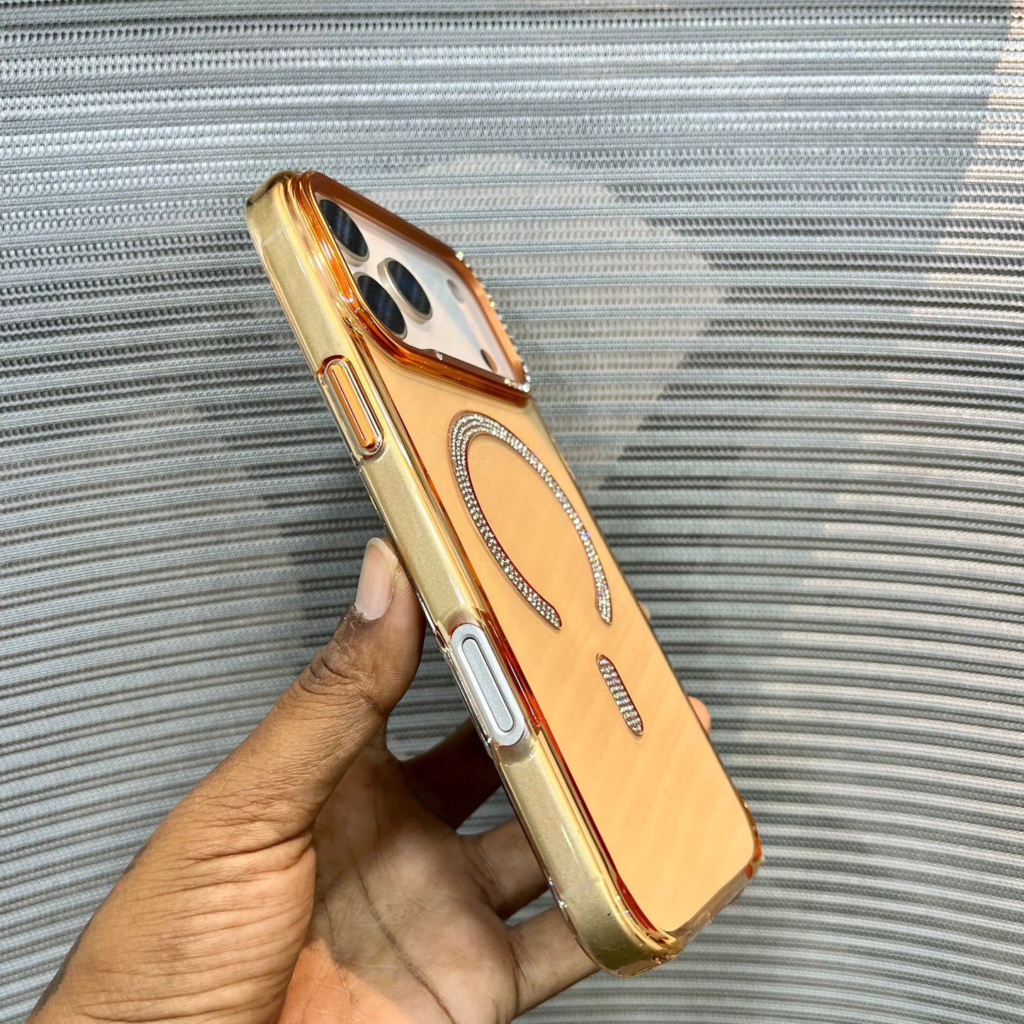 Orange Diamond MagSafe iPhone 17 Pro Max Case