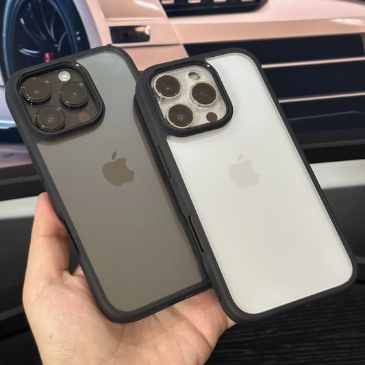 Transparent Black Border Case for iPhone 16 Series