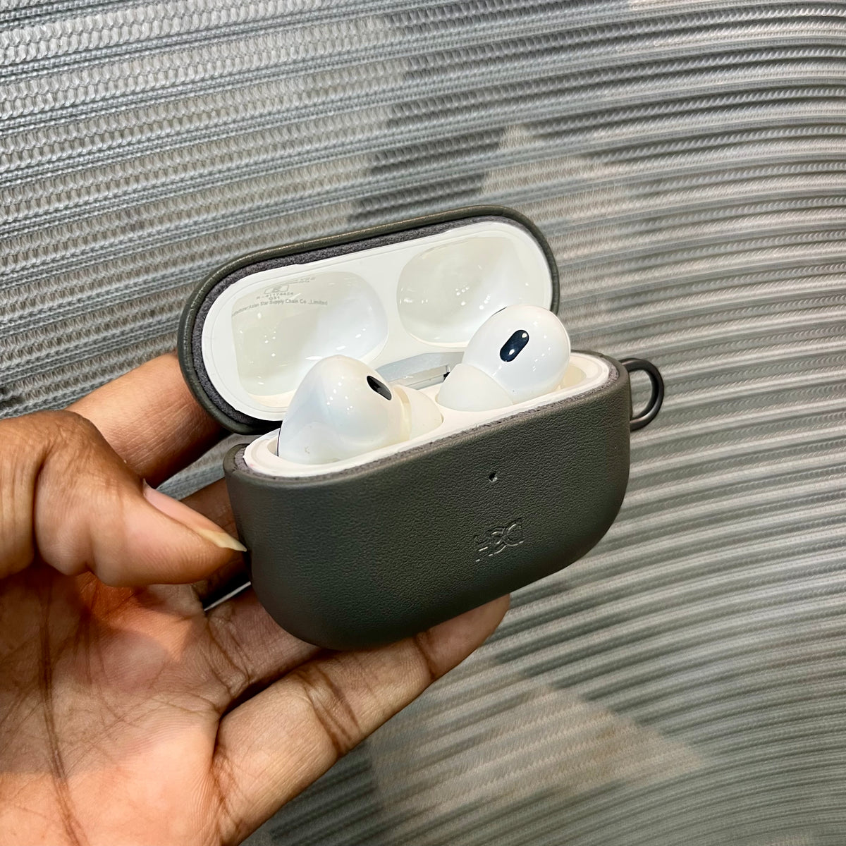 Narib Series Faux Leather Texture AirPods Case