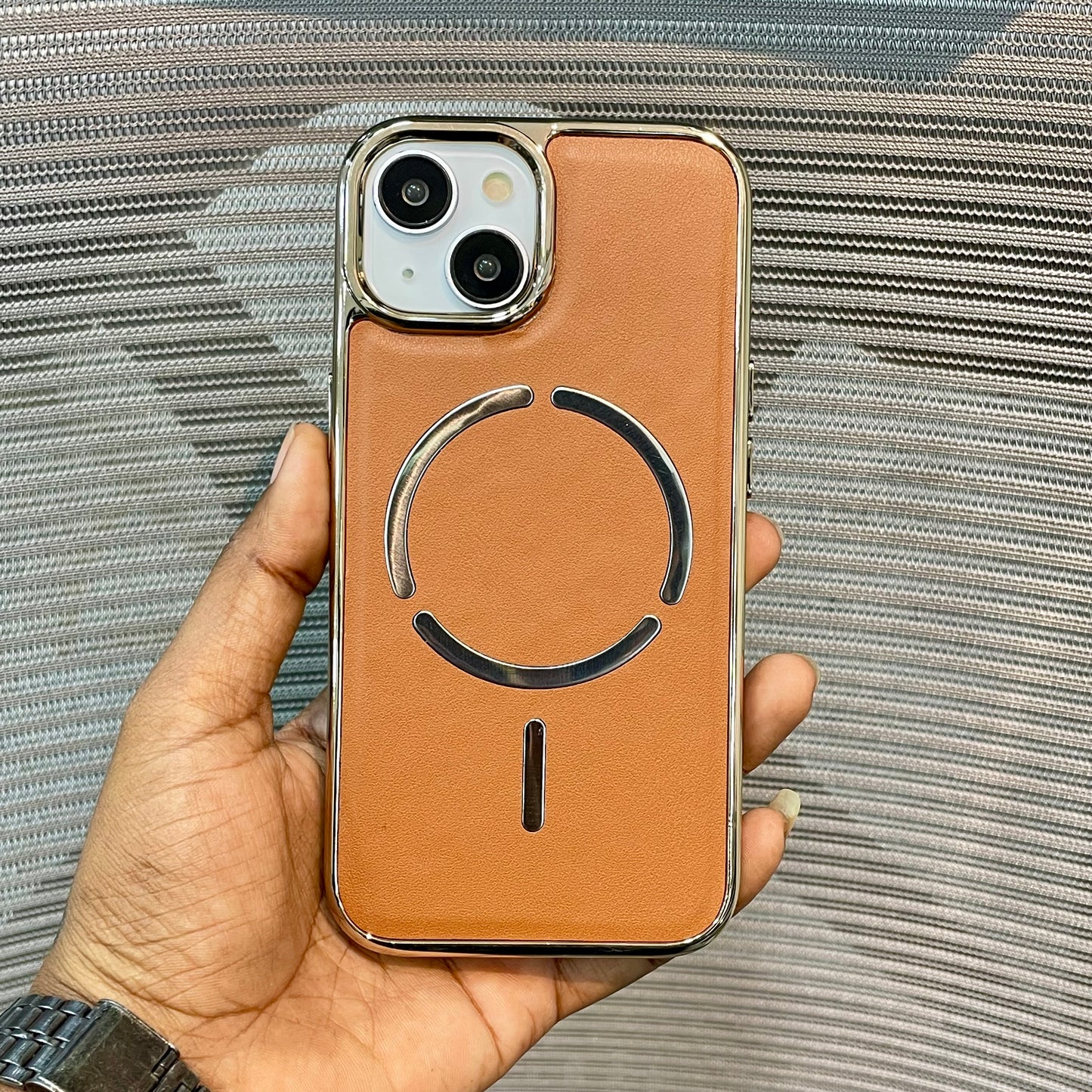 LeatherAura MagSafe Protective iPhone 15 Case