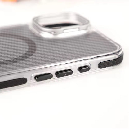 Carbon Fibre MagSafe iPhone Case with Camera Stand