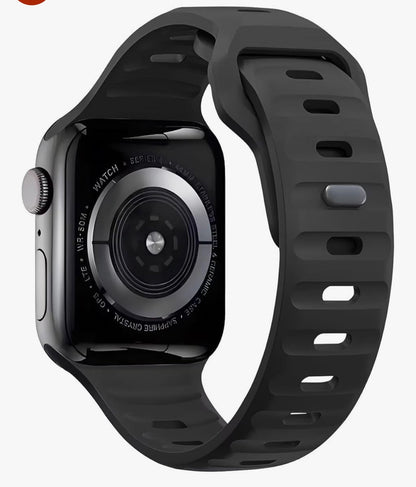 Silicone Wave Textured Apple Watch Strap