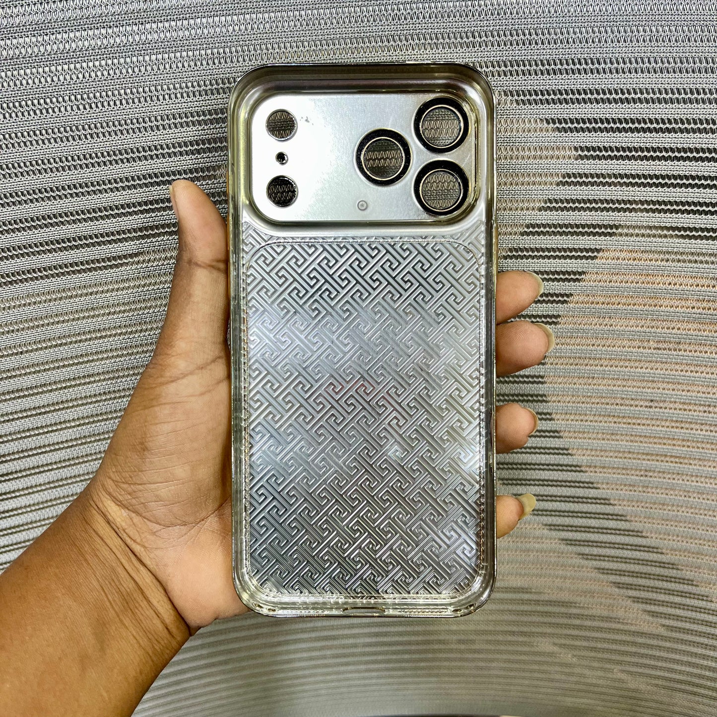 Premium Embossed Leather Logo iPhone 17 Pro Max  Case
