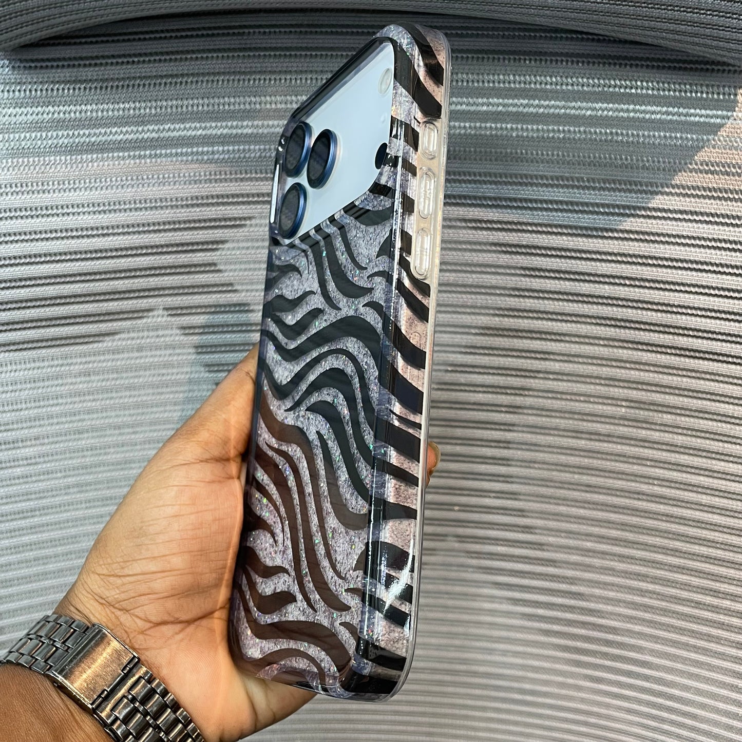 ZebraLuxe Glitter iPhone 17 Pro Case