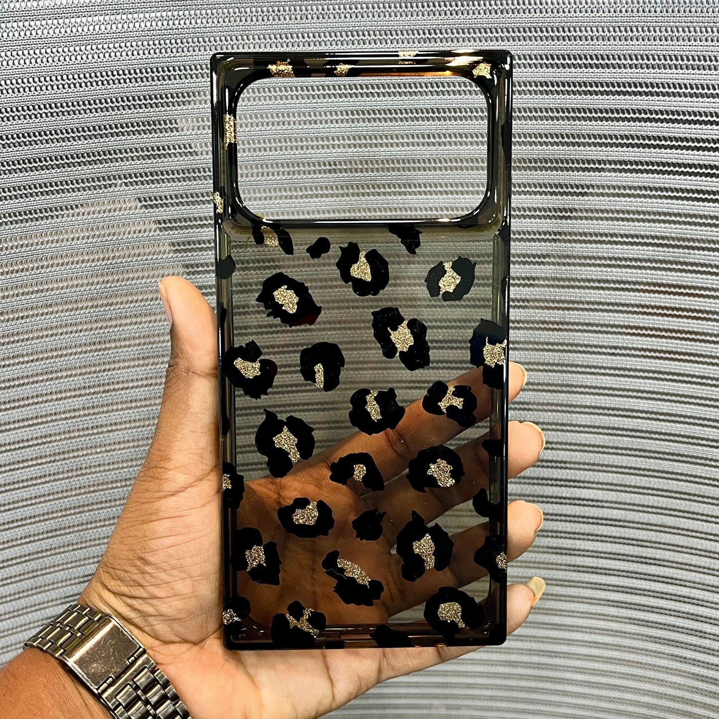 Glitter Cheetah Print Box iPhone 17 Series Case