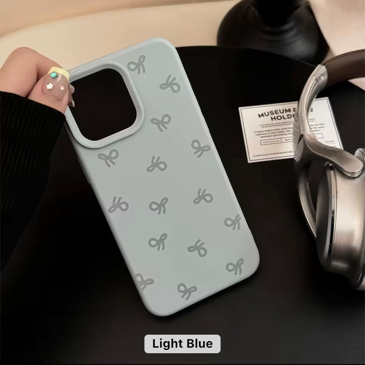 Aesthetic Pastel Bow iPhone Case