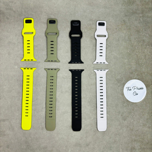 Silicone Wave Textured Apple Watch Strap for 38 / 40 / 41 /  42 / 44 / 45 / 49 mm