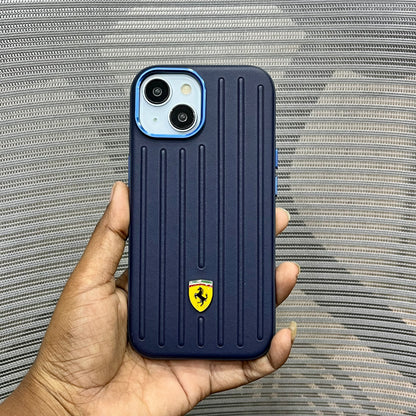 Leather Racing Logo iPhone 15 Case