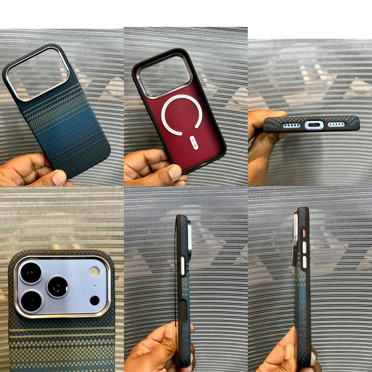 Carbon Fiber Gradient Embossed iPhone Case