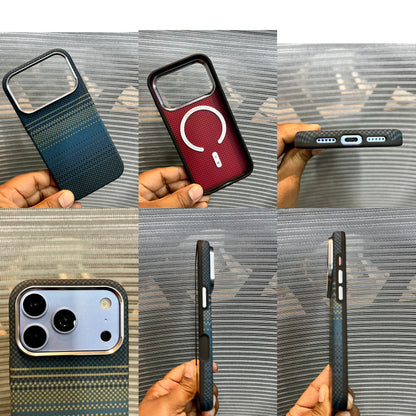 Carbon Fiber Gradient Embossed iPhone Case