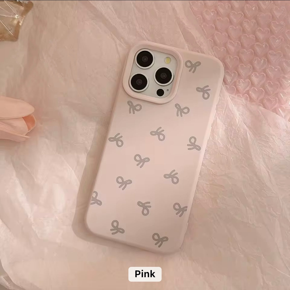 Aesthetic Pastel Bow iPhone Case