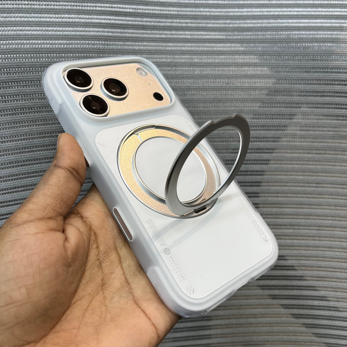 Premium AirBag Anti-Collision Metal Stand iPhone Case