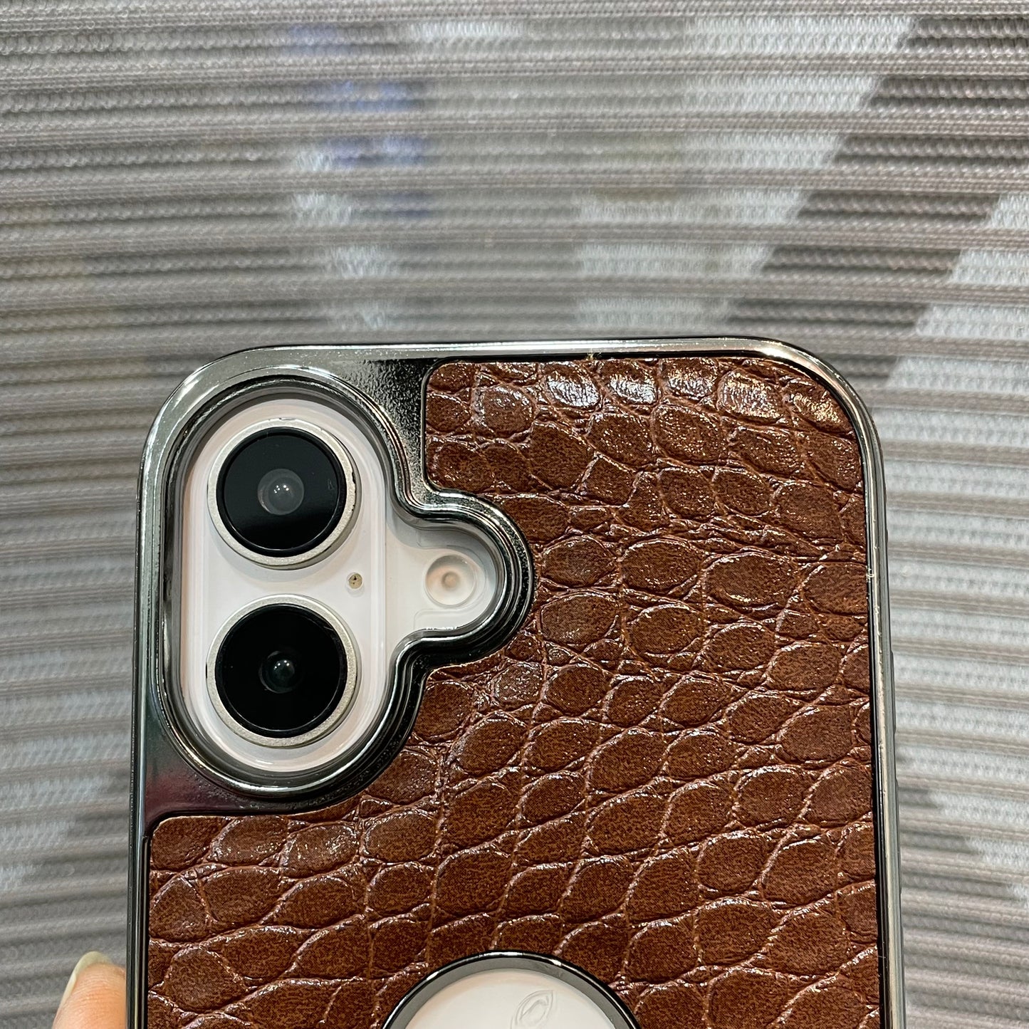 Leather Logo iPhone 17 Case