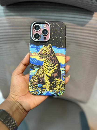 Embossed Cheetah Print MagSafe iPhone 16 Pro Max Case