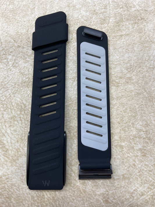 Black Dual SportFlex Silicone Whoop Peak Band