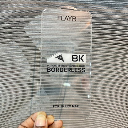 Flayer 8K Borderless Tempered Glass