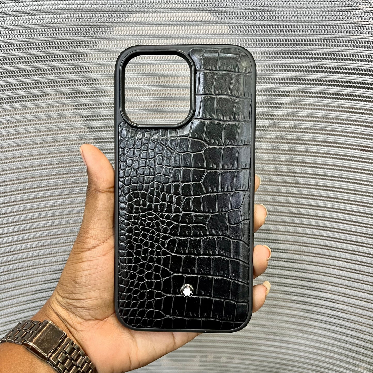 Emboss Luxe Leather iPhone 16 Pro Max Case
