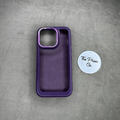 Transparent Side Border Carbon Finish Protective Case for iPhone