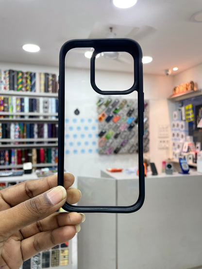 Transparent Black Border Case for iPhone 16 Series