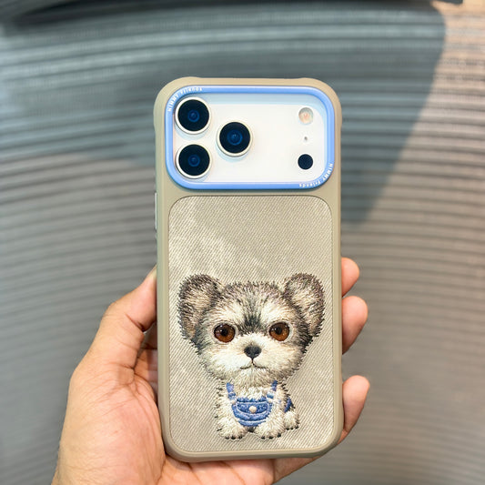 StitchPals Dog Embroidered iPhone 17 Pro Max Case