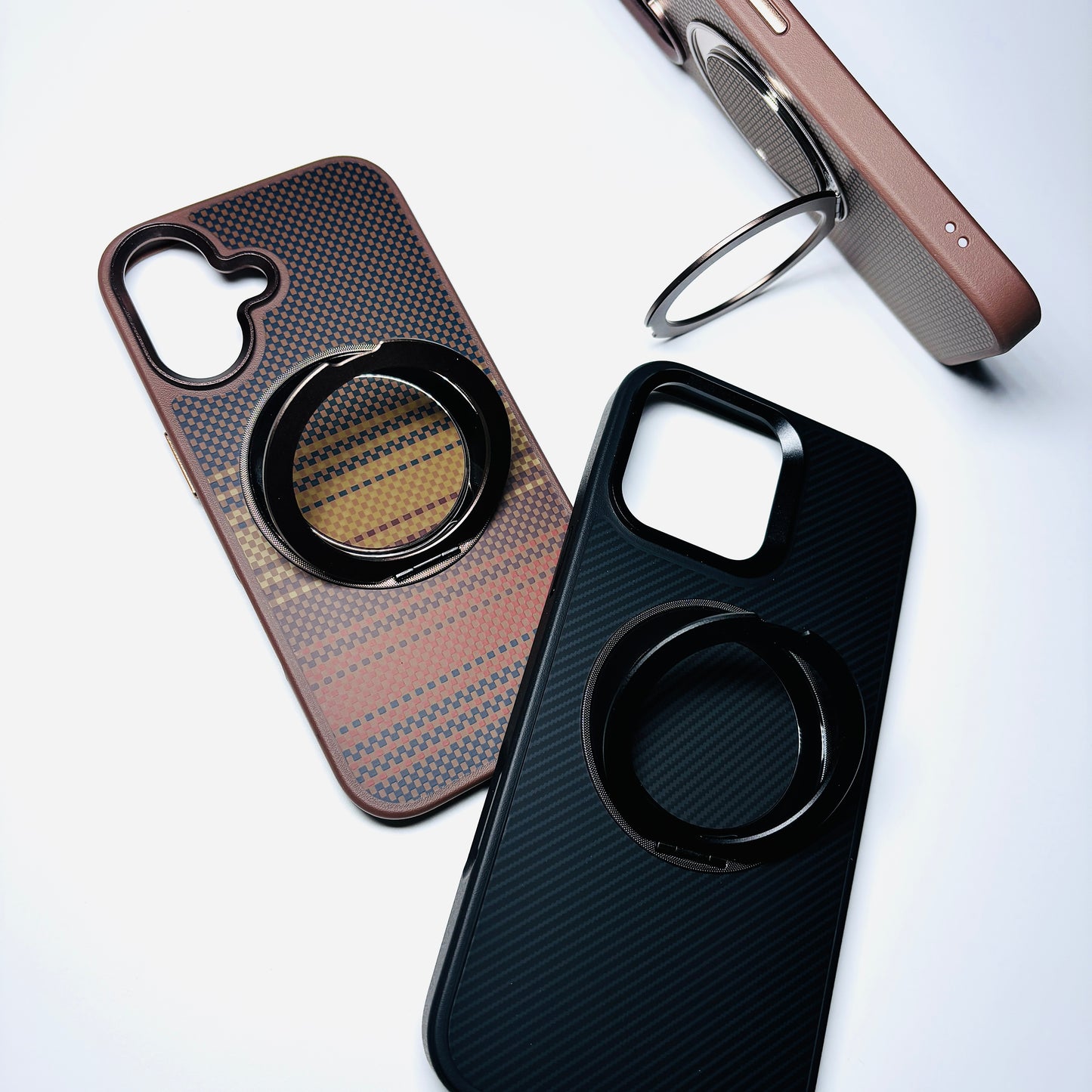 Carbon Fiber MagSafe with Stand iPhone Case