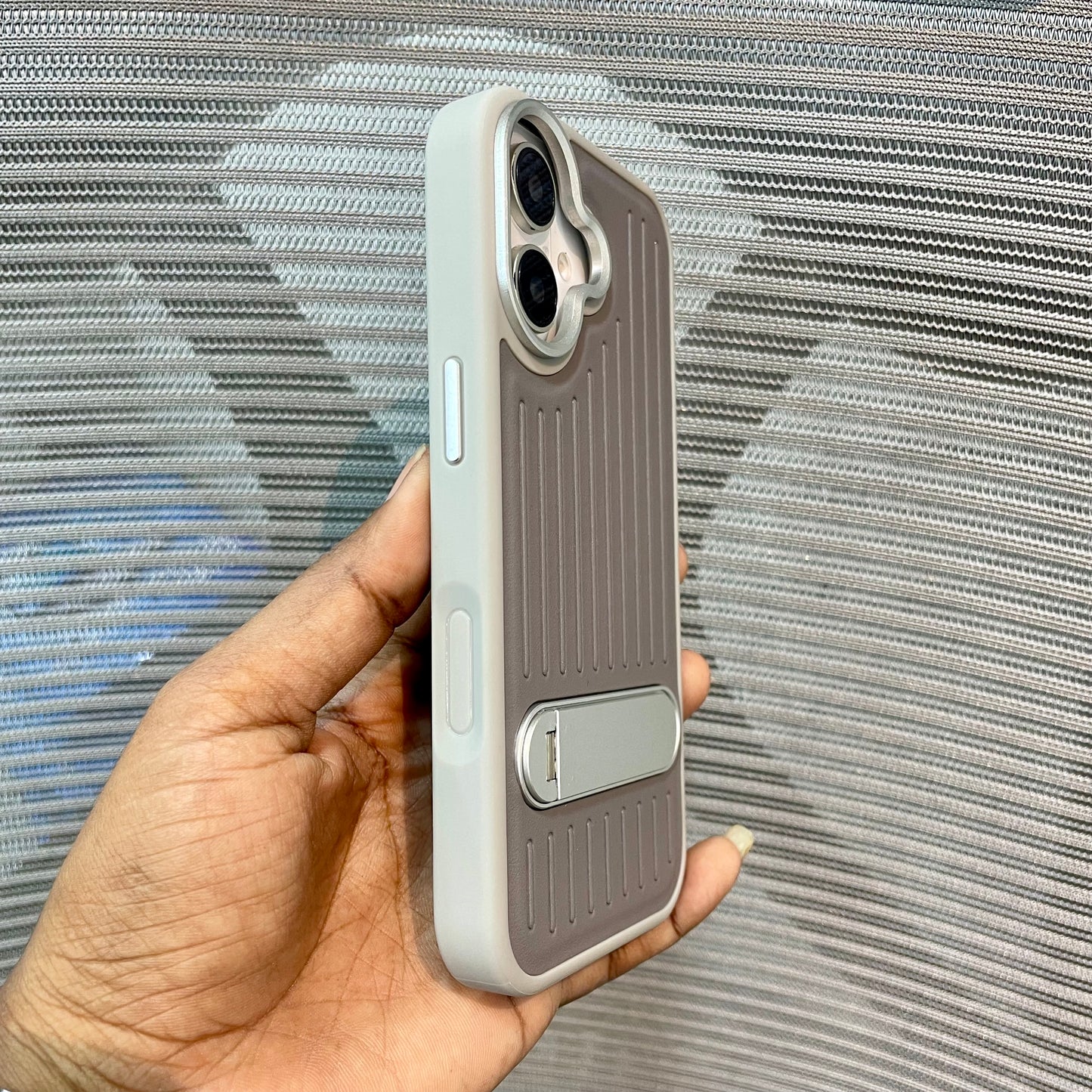 StripeVault Stand iPhone 17 Case