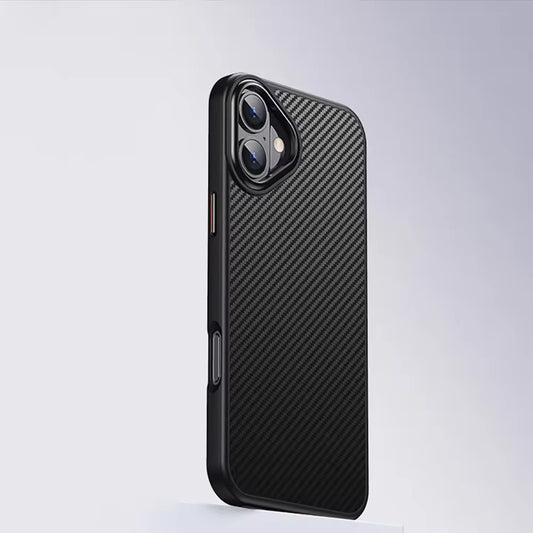 Carbon Fiber MagSafe Hard Case with Camera Rings for iPhone