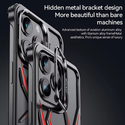 Metal Spider Bumper Case with Stand for iPhone 15 Series