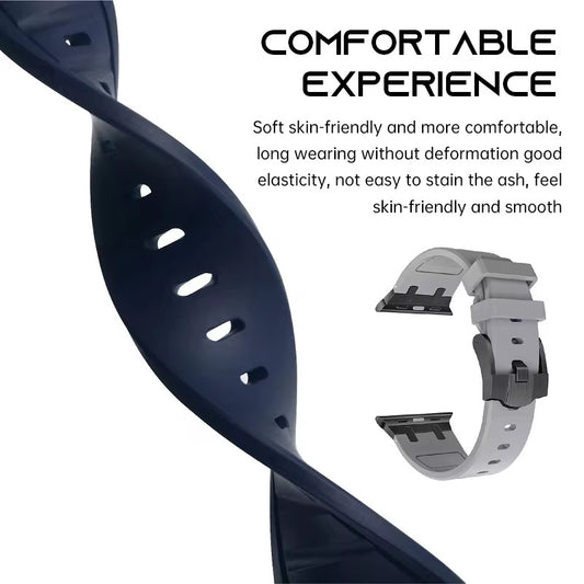 Rubber with Metal Buckle Apple Watch Strap