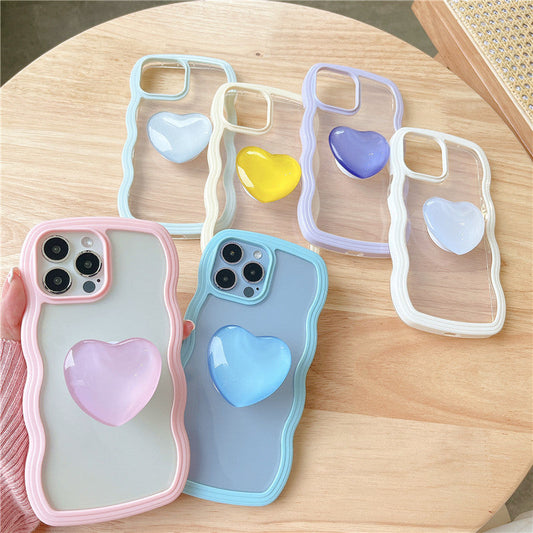 Fancy Heart-in Silicone Case for iPhone