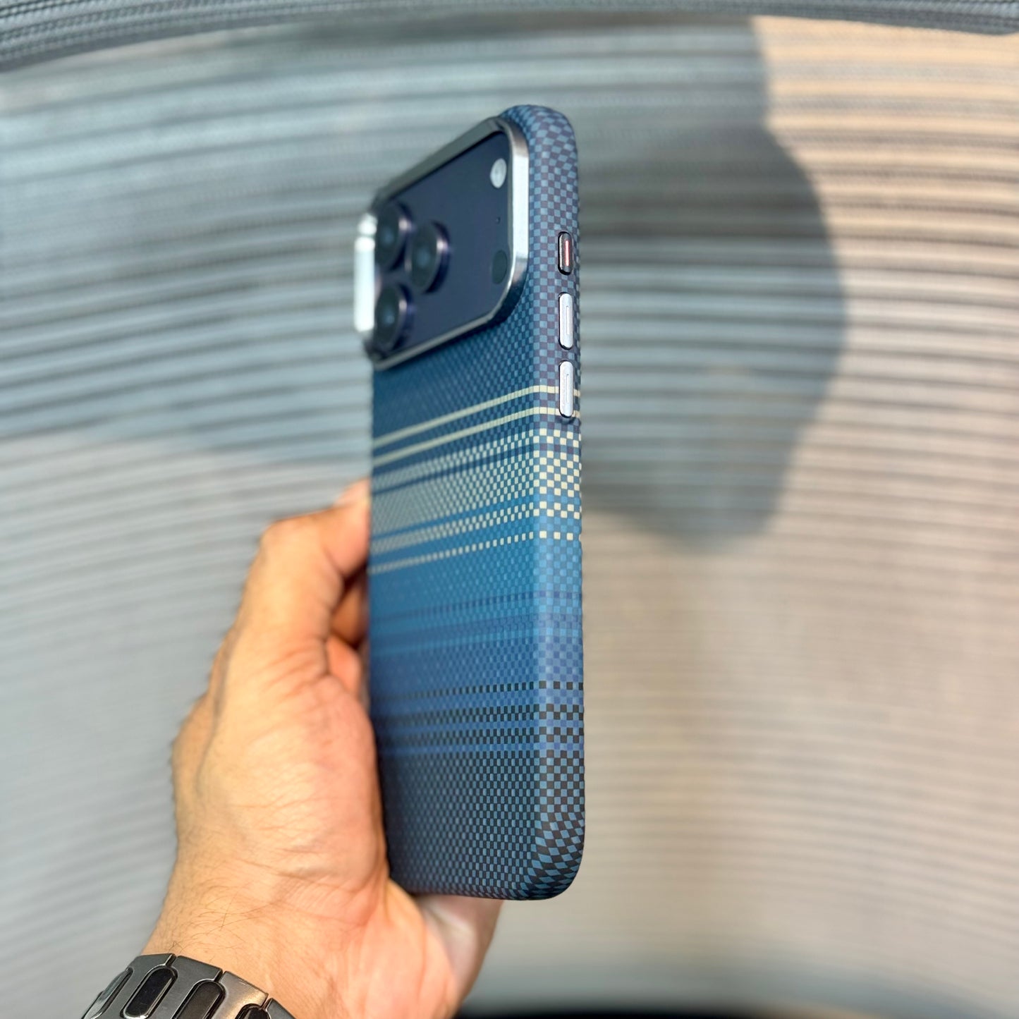 FibreLux Blue MagSafe iPhone 16 Pro Max Case