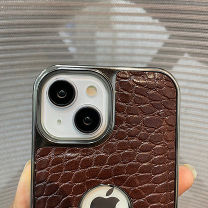 Leather Logo iPhone 15 Case