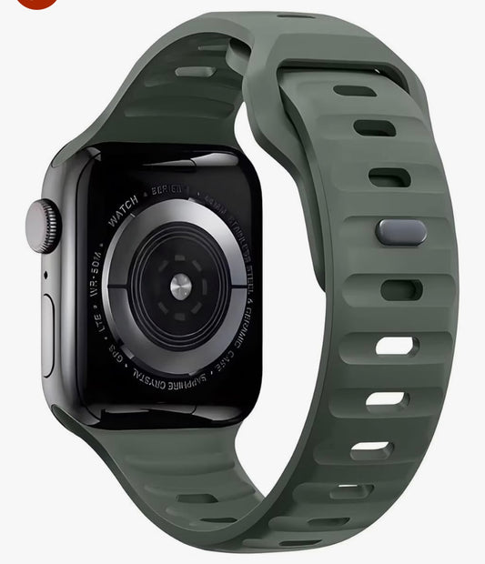 Silicone Wave Textured Apple Watch Strap
