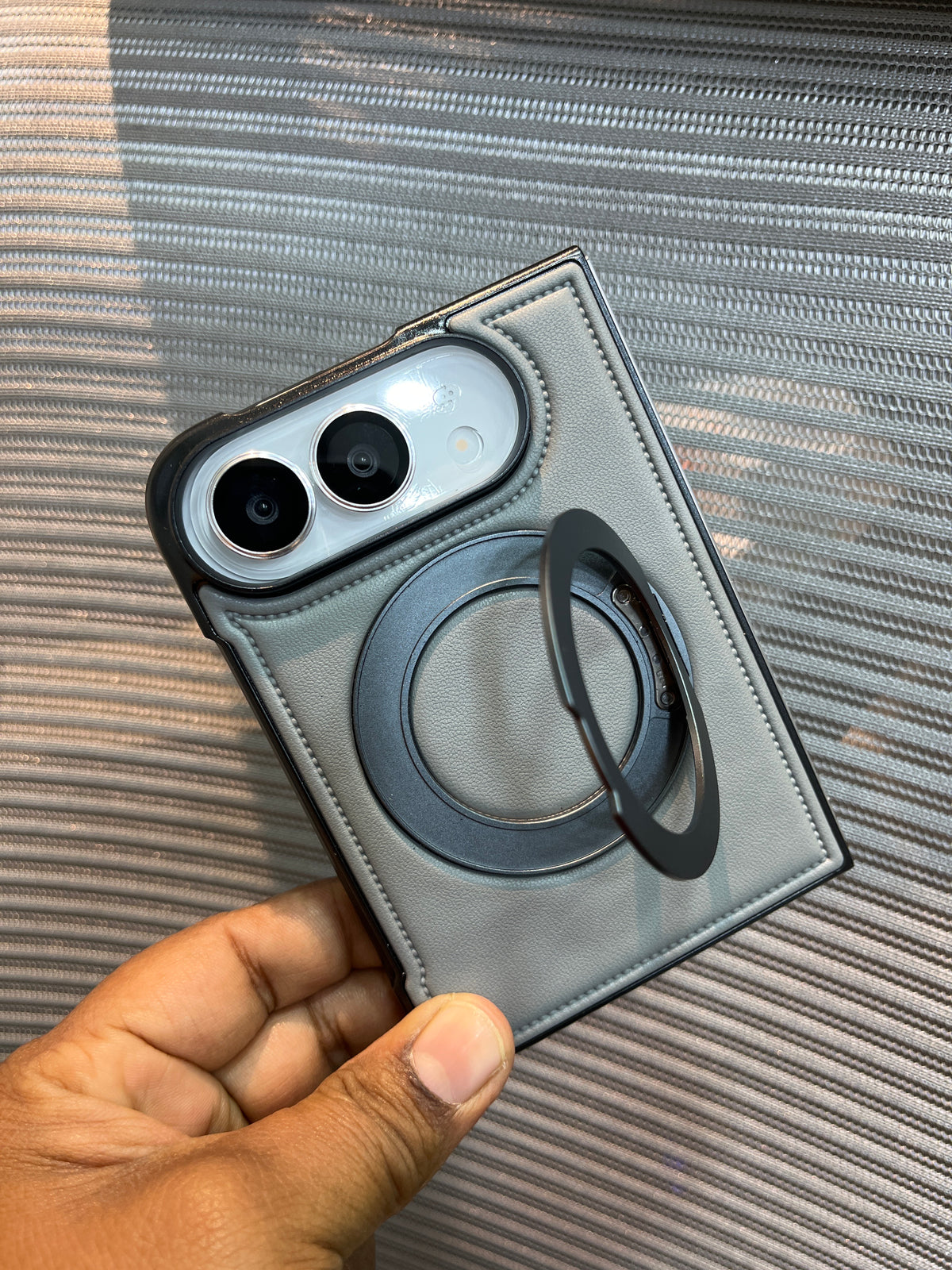Leather stand iPhone Duo case