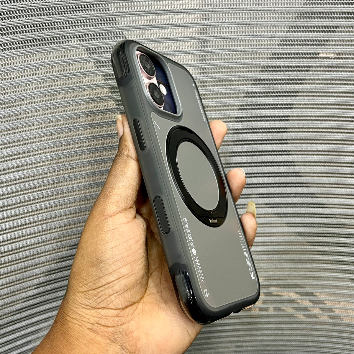 Premium AirBag Anti-Collision Metal Stand iPhone Case