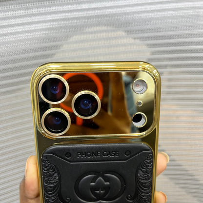 Premium Embossed Leather Logo iPhone 17 Pro Max  Case