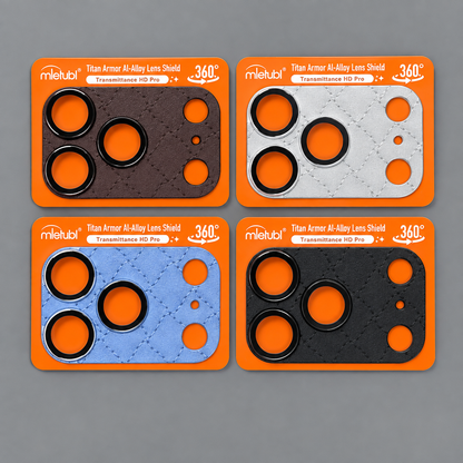 Leather Embossed Camera Plate with Lens for iPhone
