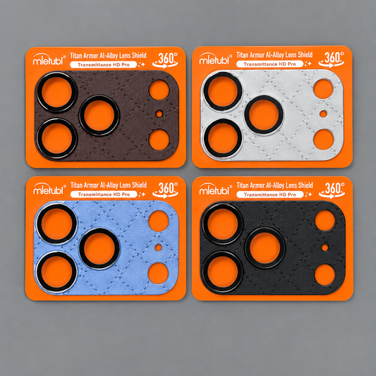 Leather Embossed Camera Plate with Lens for iPhone