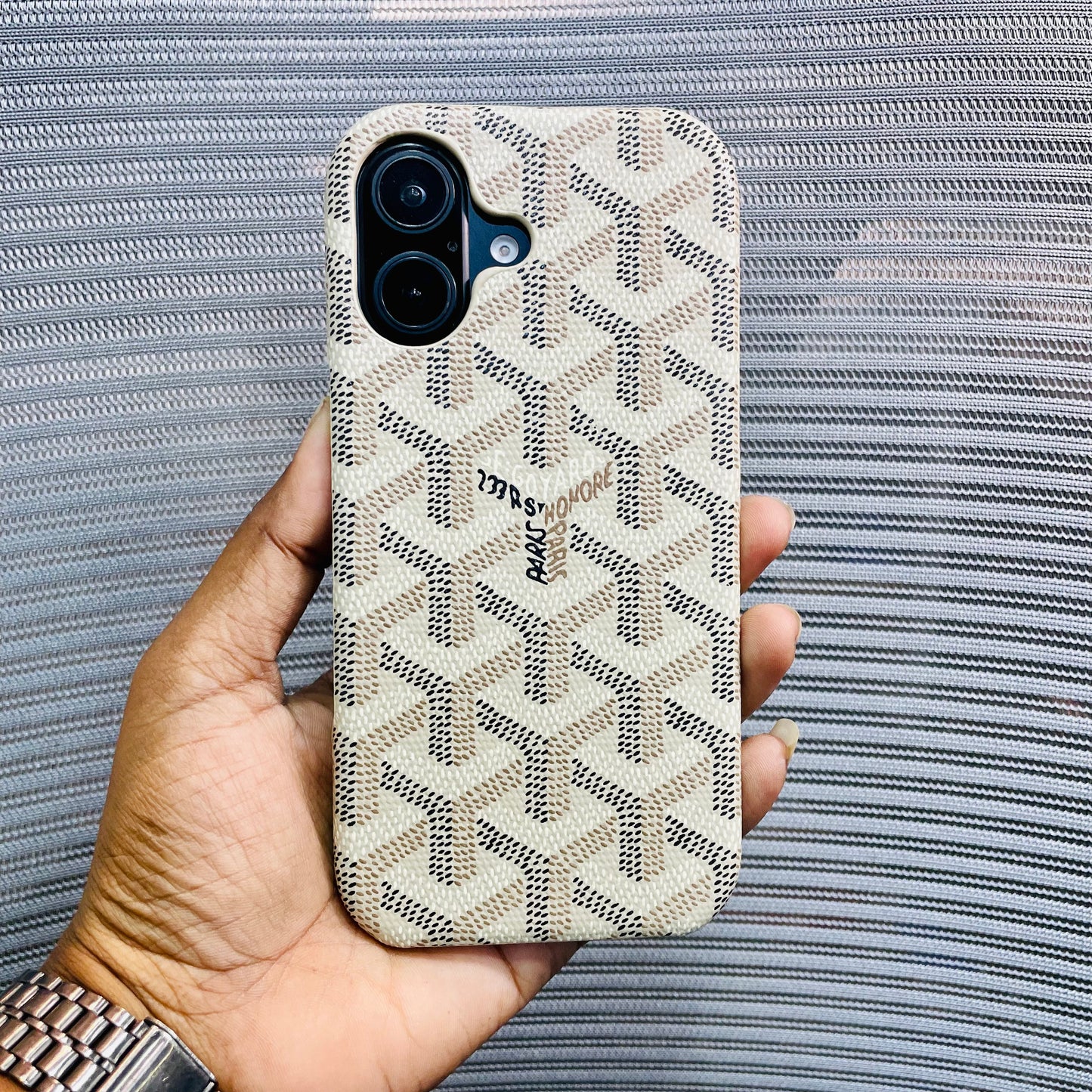 Luxe Printed Inner Fur iPhone 17 Case