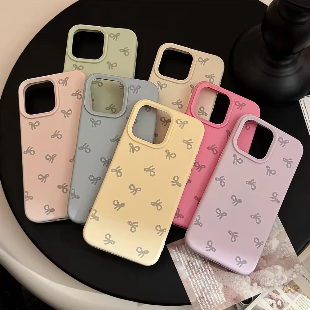 Aesthetic Pastel Bow iPhone Case