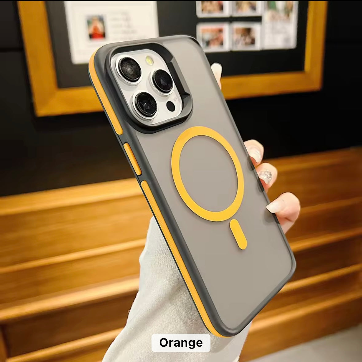 Tinted Matte Hard Magsafe Case with Color Border for iPhone