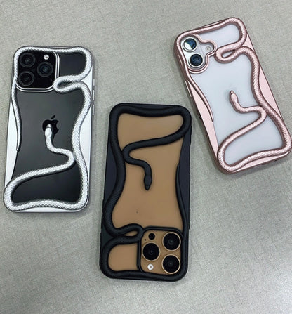 Fancy Snake Designer Soft Silicone Case for iPhone