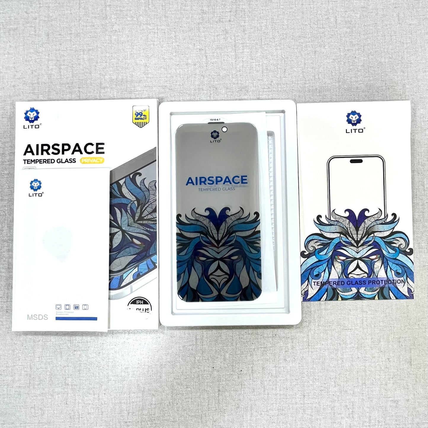LITO AirSpace Privacy Borderless Tempered Glass