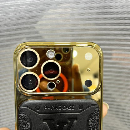 Premium Embossed Leather Logo iPhone 16 Pro Case