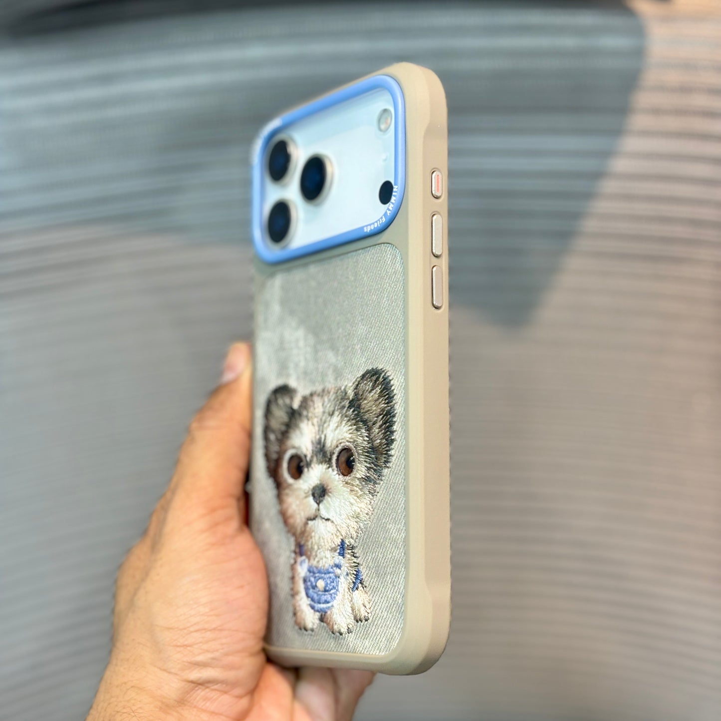 StitchPals Dog Embroidered iPhone 17 Pro Max Case