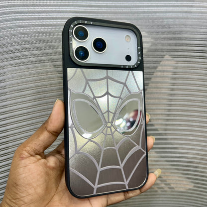Web Eye Silver Mirror Print iPhone 17 Pro Case